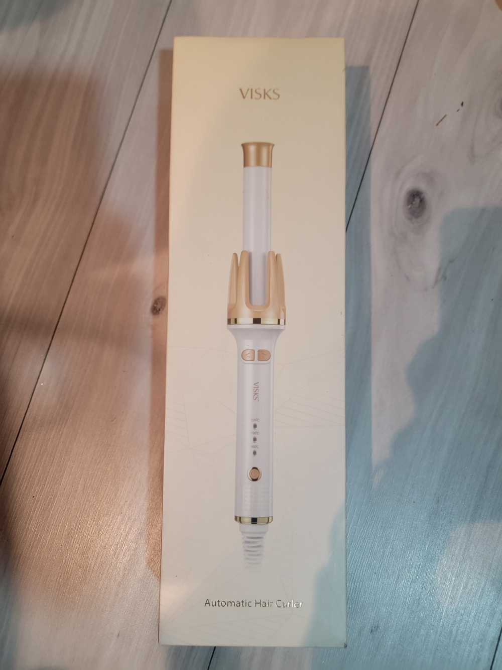 VISKS Automatic Hair Curler - White & Gold